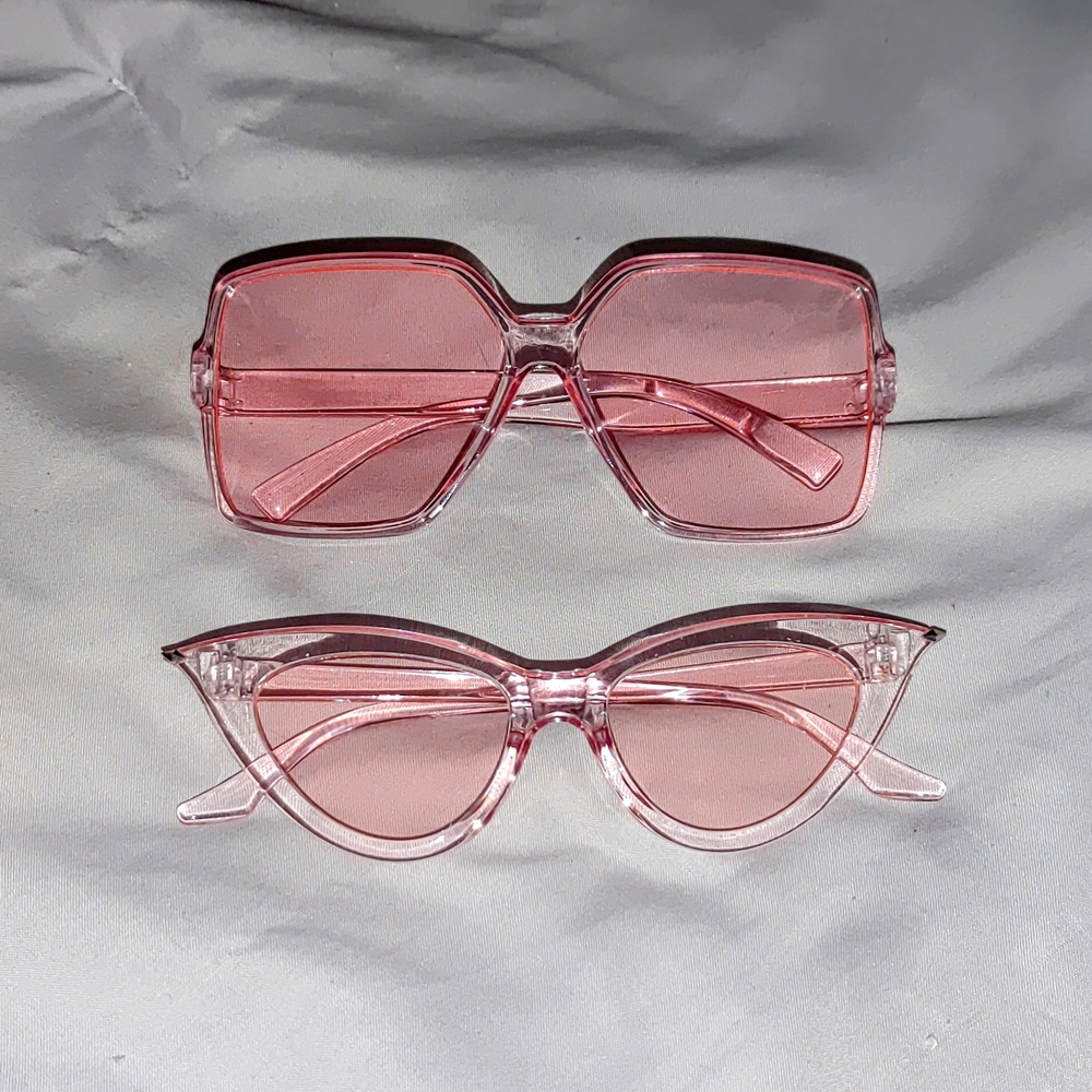 Pink Sunglasses Set